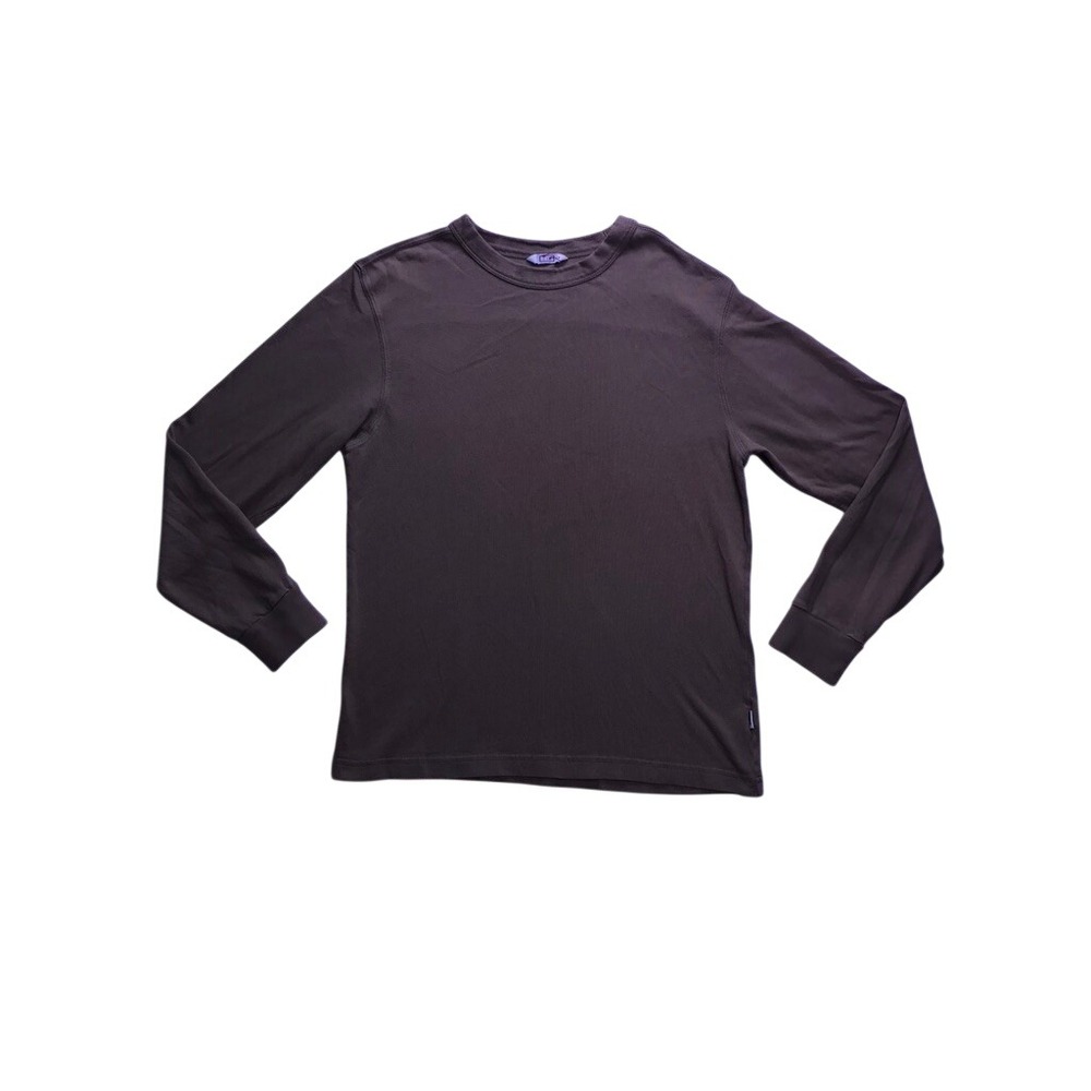 AYR Long Sleeve Shirt Mens Medium Brown Cotton Crew Neck Casual Basic